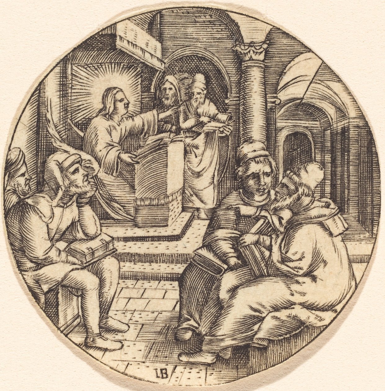 Gesù che predica nel tempio da after Master IB