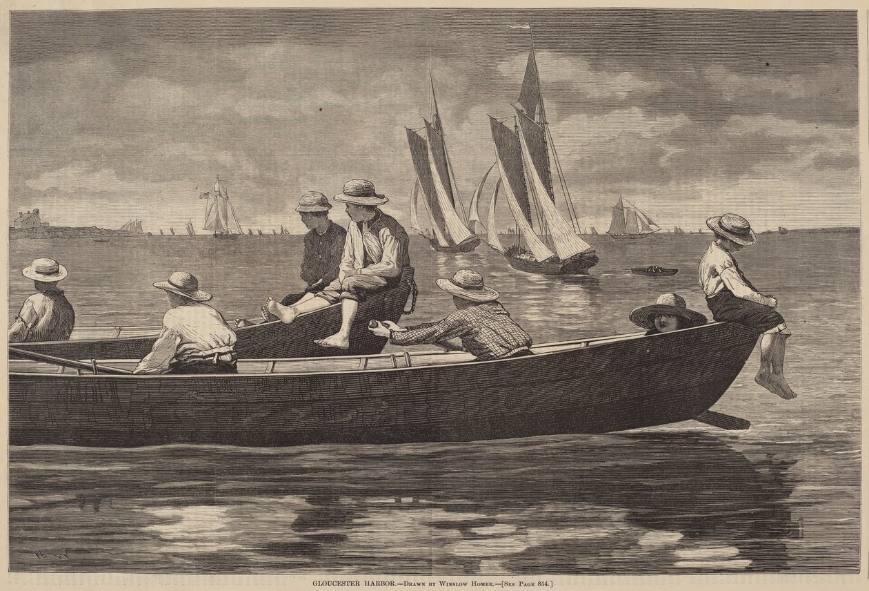 Porto di Gloucester da after Winslow Homer
