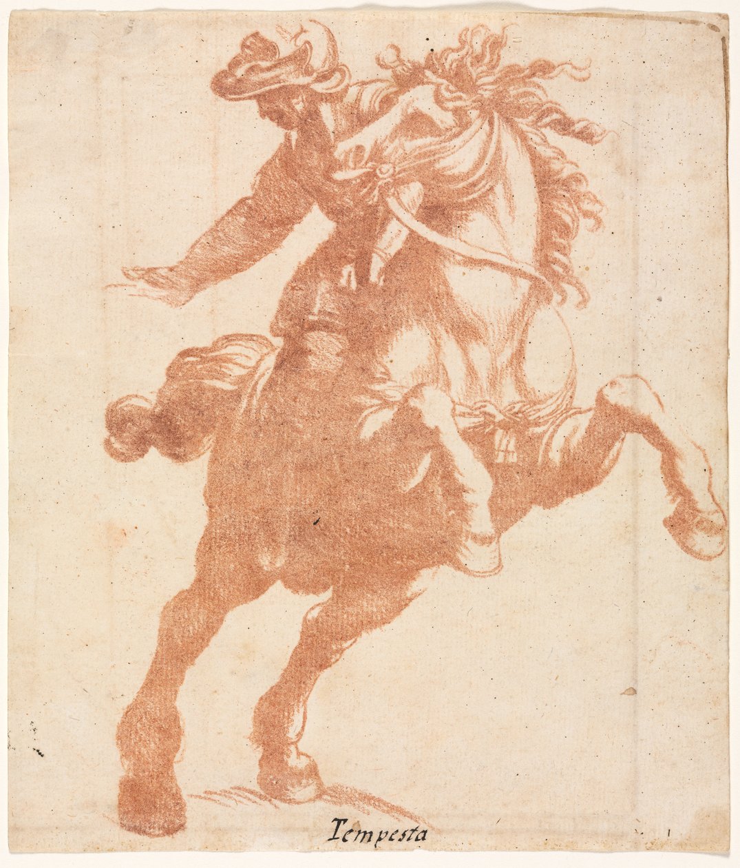 Cavallo impennato e cavaliere da attributed to Antonio Tempesta