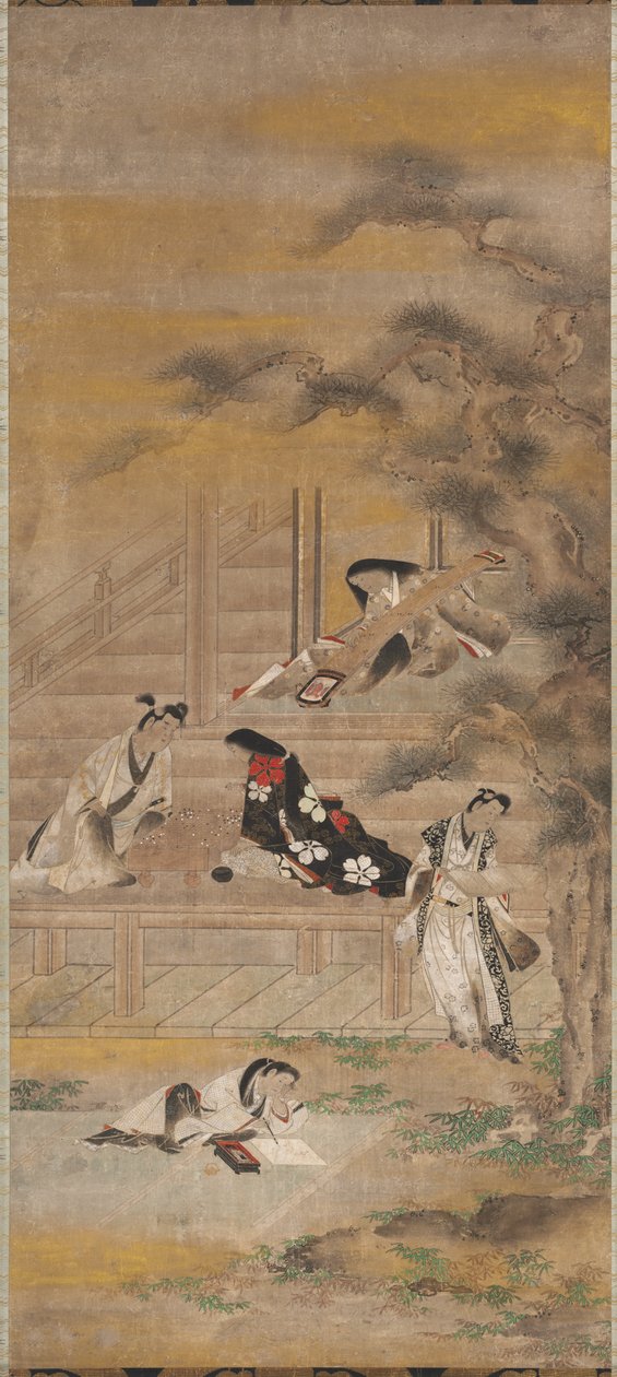I quattro piaceri da attributed to Iwasa Matabei
