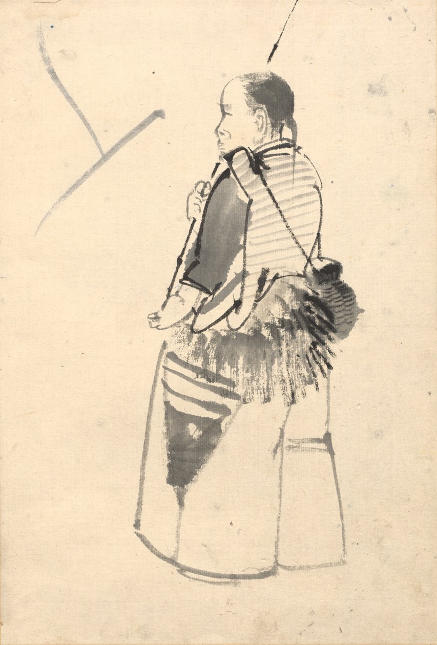 Ballerina in costume da pescatore da attributed to Kono Bairei