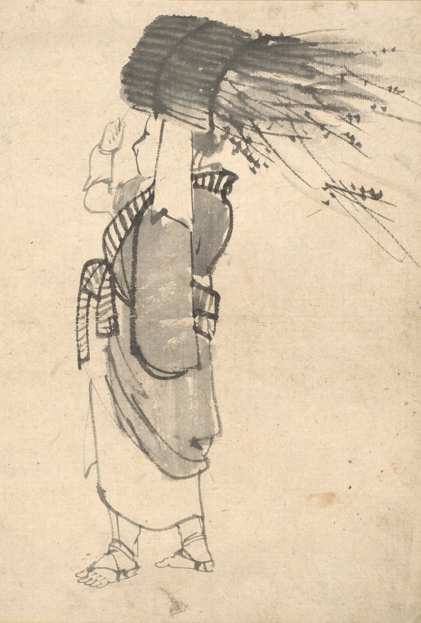 Il portatore di fascine da attributed to Kono Bairei