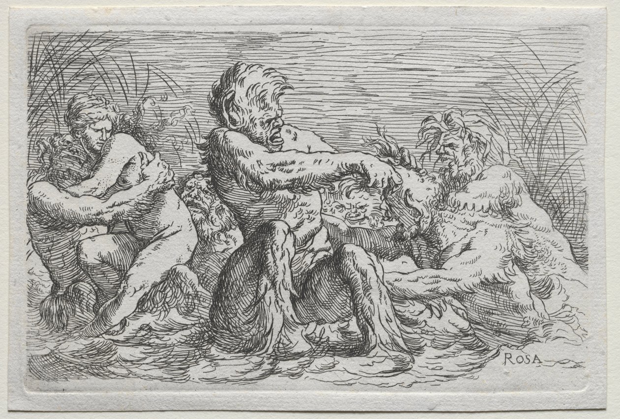 Dei del fiume da copy after Salvator Rosa