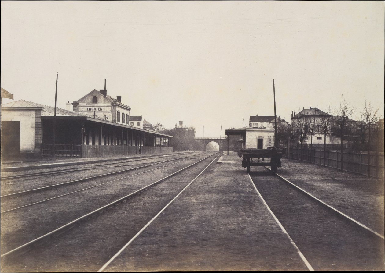Stazione di Enghien (Seine-et-Oise, Francia) da Edouard Denis Baldus