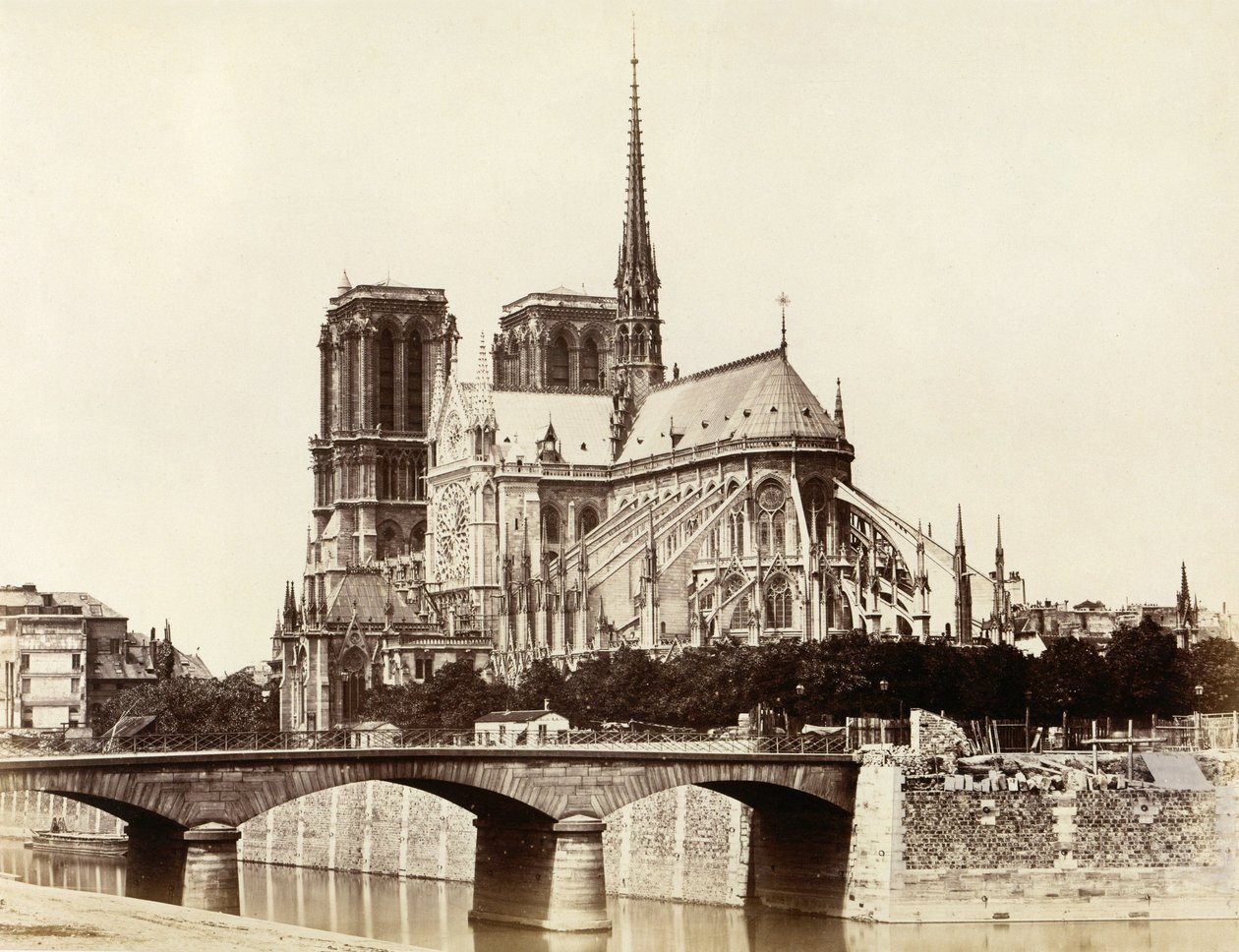 Notre-Dame (Abside) da Edouard Denis Baldus