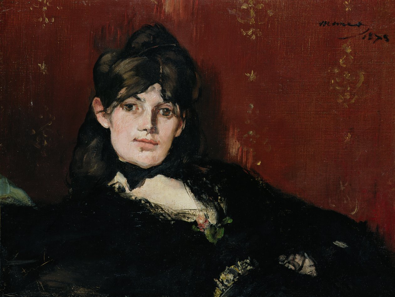 Berthe Morisot reclinata, 1873 da Édouard Manet