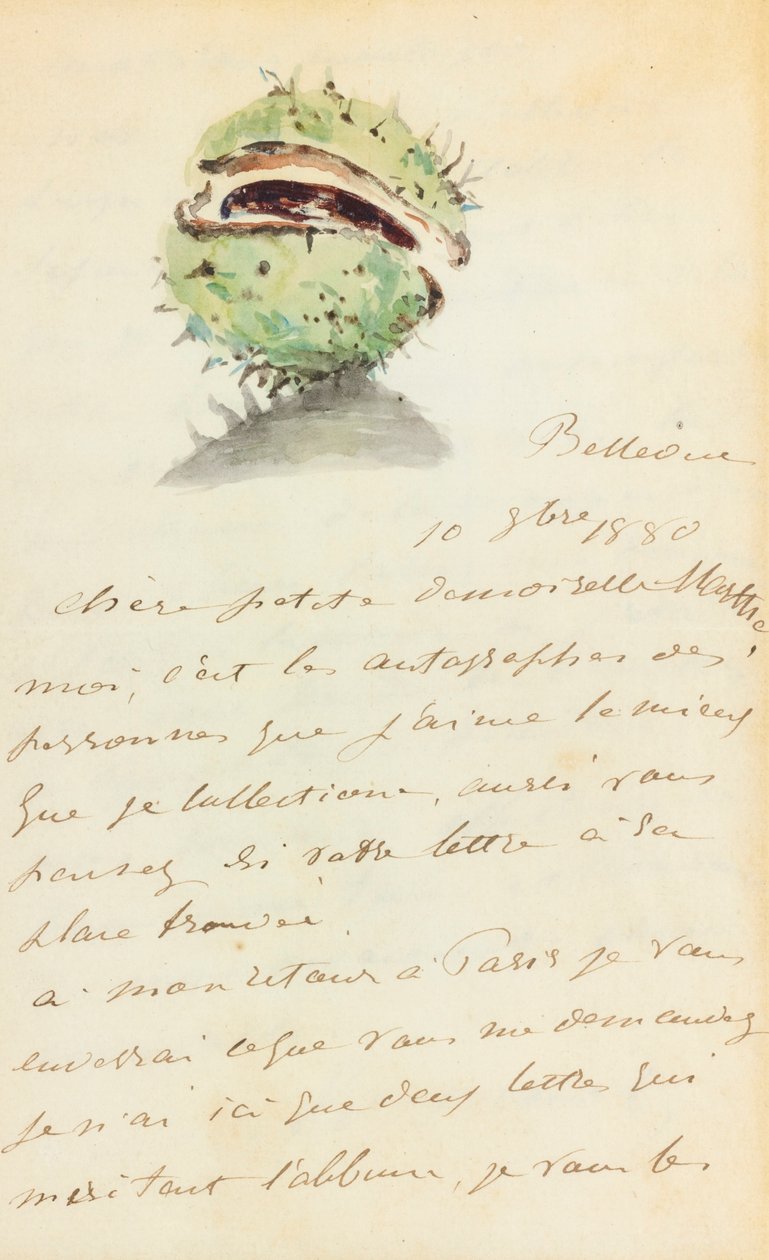 Lettera da Édouard Manet
