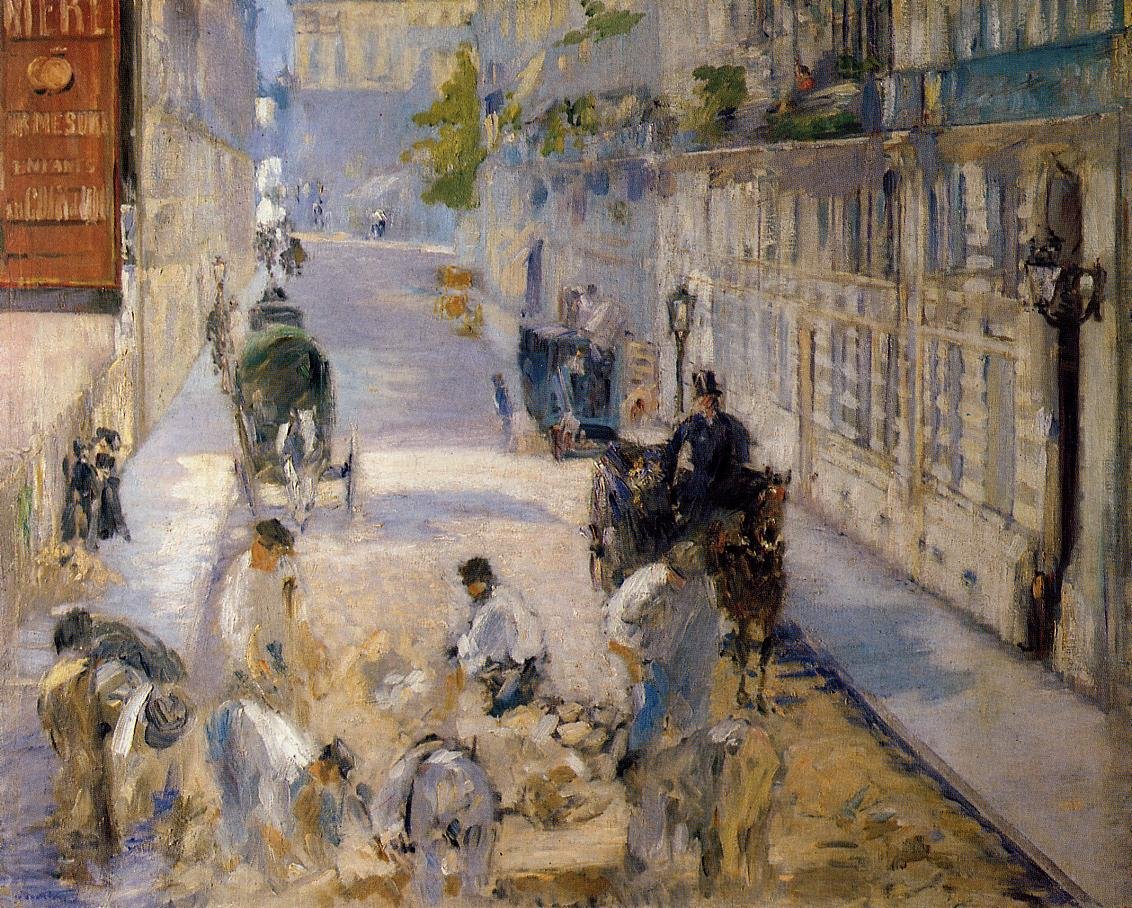 Selciatori in Rue Mosnier da Édouard Manet