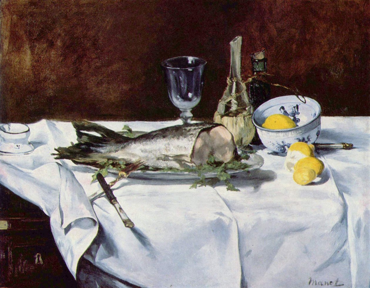 Natura morta con salmone da Édouard Manet