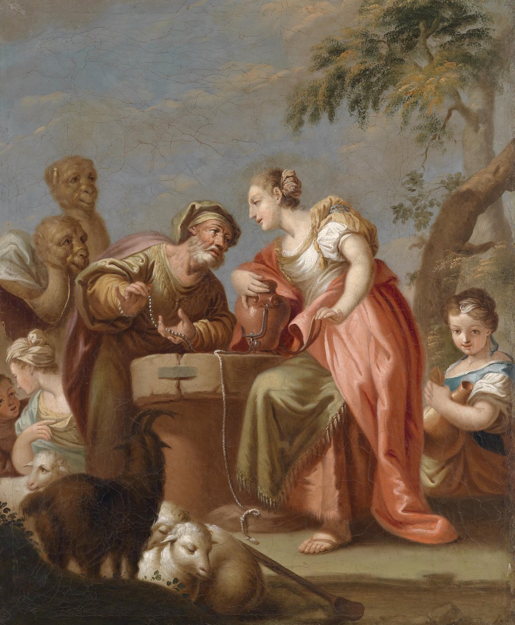 Rebecca ed Eliezer al pozzo da Franz Sebald Unterberger