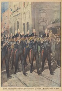 Soldati italiani acclamati all