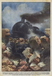 Un treno contro un muro