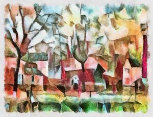 paesaggio in rosa