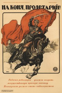 A cavallo, proletario! Poster, 1918