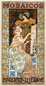 Poster pubblicitario Mosaicos Escofet-Tejera, 1900
