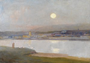 Luna che sorge su Hayle, da Lelant