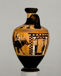 Lekythos in terracotta, c.550-530 a.C.
