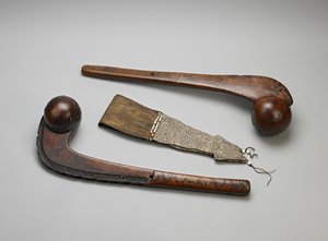 Clubs Tomahawk con testa a sfera (legno e ottone)
