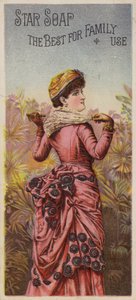 Signora che posa con il parasole
