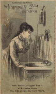 Signora che cura la catarro