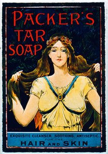 Poster pubblicitario per Packers Tar Soap