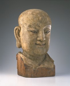 Testa di un louhan, dinastia Yuan (legno)