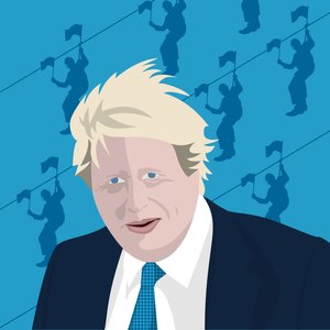 Boris Johnson e la zip line