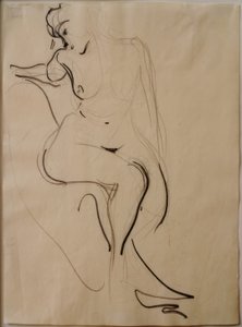 Nudo femminile seduto