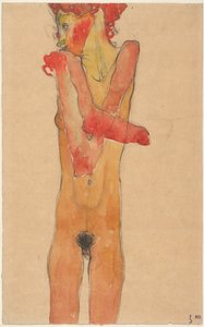 Ragazza nuda con le braccia incrociate, 1910