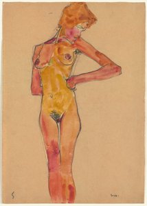 Nudo femminile in piedi
