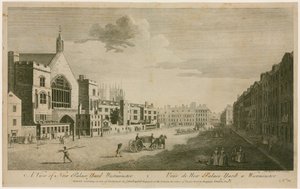 Una vista di New Palace Yard Westminster
