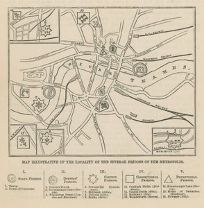 Mappa delle prigioni di Londra