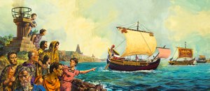 I soldati romani lasciano la Britannia a bordo di una nave