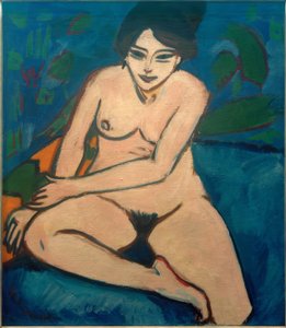 Nudo su sfondo blu