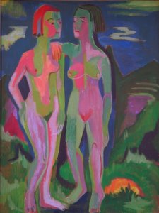Due nudi femminili nel paesaggio