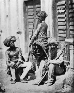Ufficiali Sikh durante la ribellione indiana, 1858