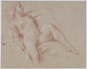 Nudo Femminile su un Delfino