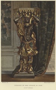 Piedistallo in legno intagliato e dorato, XVII secolo