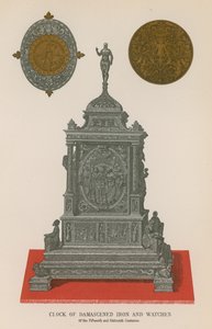Orologio di ferro damascato e orologi