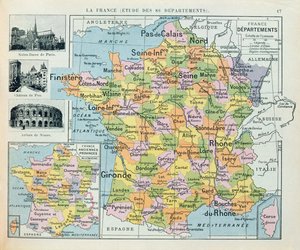 Mappa della Francia, c. 1914
