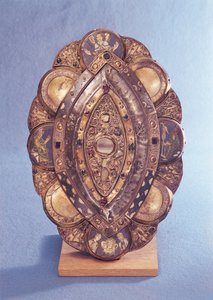 Reliquiario ellittico polilobato