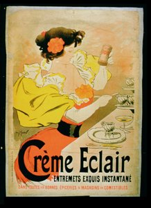 Poster pubblicitario per Creme Eclair Instant Dessert