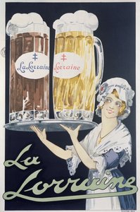 Poster pubblicitario per la birra La Lorraine