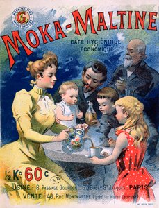 Poster pubblicitario per il caffè Moka-Maltine, c.1900