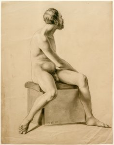 Nudo maschile seduto