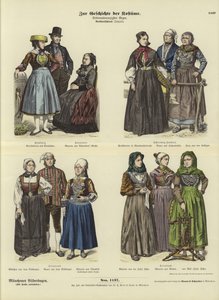 Costumi della Germania del Nord, fine XIX secolo