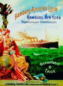 Poster pubblicitario della Hamburg American Line, 1897