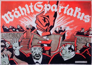 Vota Spartacus, manifesto elettorale della Lega Spartachista, 1918