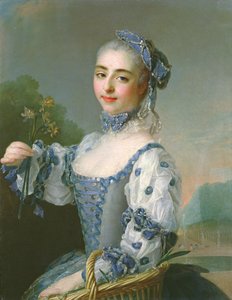 Giovane donna con un cesto