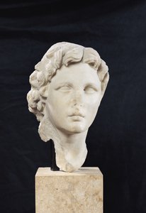 Testa di Alessandro Magno (356-323 a.C.) (marmo)